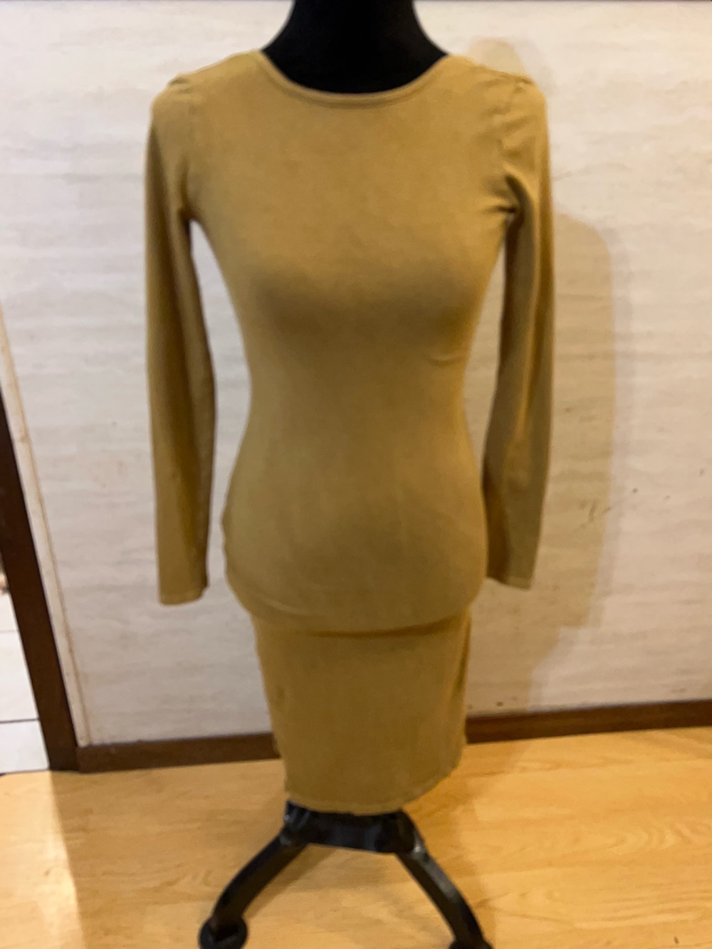 People Of Leisure Long Sleeve Minidress in Ceylon Yellow / Mustard.
